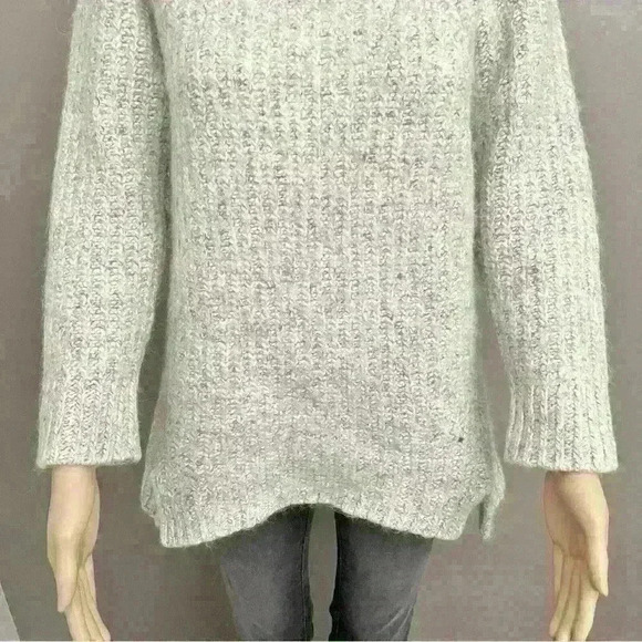 Cotelac  Alpaca Wool Oversized Minimalist Grey Turtle Neck Chunky Sweater - Picture 3 of 14